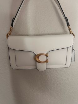 Coach Tabby Shoulder Bag White Leather
