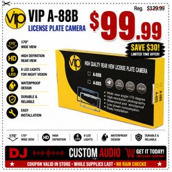 VIP Reverse Backup License Plate Camera 170° Wide View High Definition A-88B 🚨 Payment Options Available 🚨 No Credit Needed 🚨