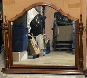 Antique mahogany swivel mirror