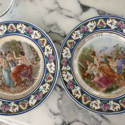 Antique Elbogen Czechoslovakia porcelain plates
