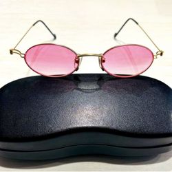 v. RARE Authentic Gucci Coogi Brand Name Gold Metal Frame Pink Tint Sunglasses 80’s/90’s COLLABORATION Paolo runway COLLECTIBLE New Vintage unisex