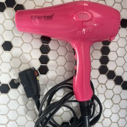 Pink hairdryer 