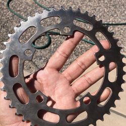 44T STEEL RAW FINISH  CHAINWHEEL OLD SCHOOL