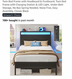 New twin led bed frame