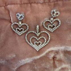 Necklace Charm Matching Earrings 
