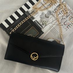 Authentic Fendi Wallet On Chain Crossbody Bag