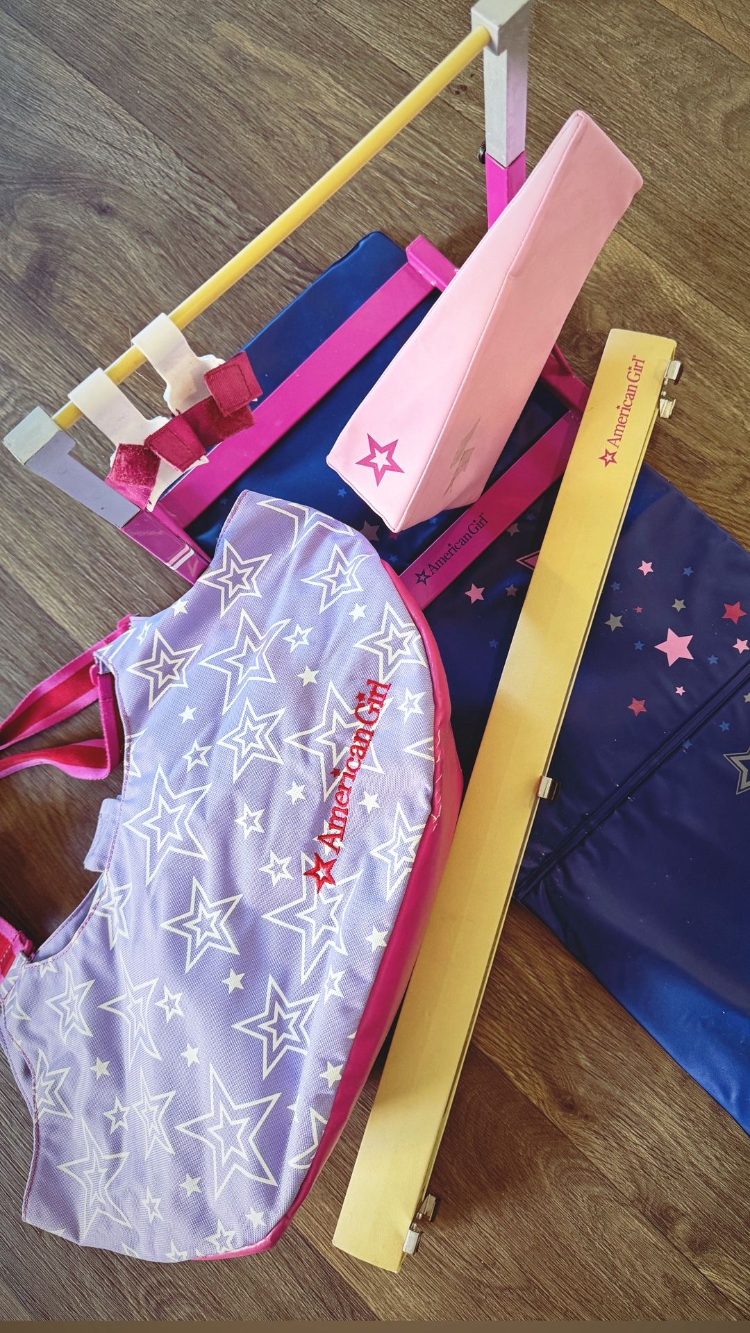 American Girl Gymnastics Gym & 2 Doll Carrier
