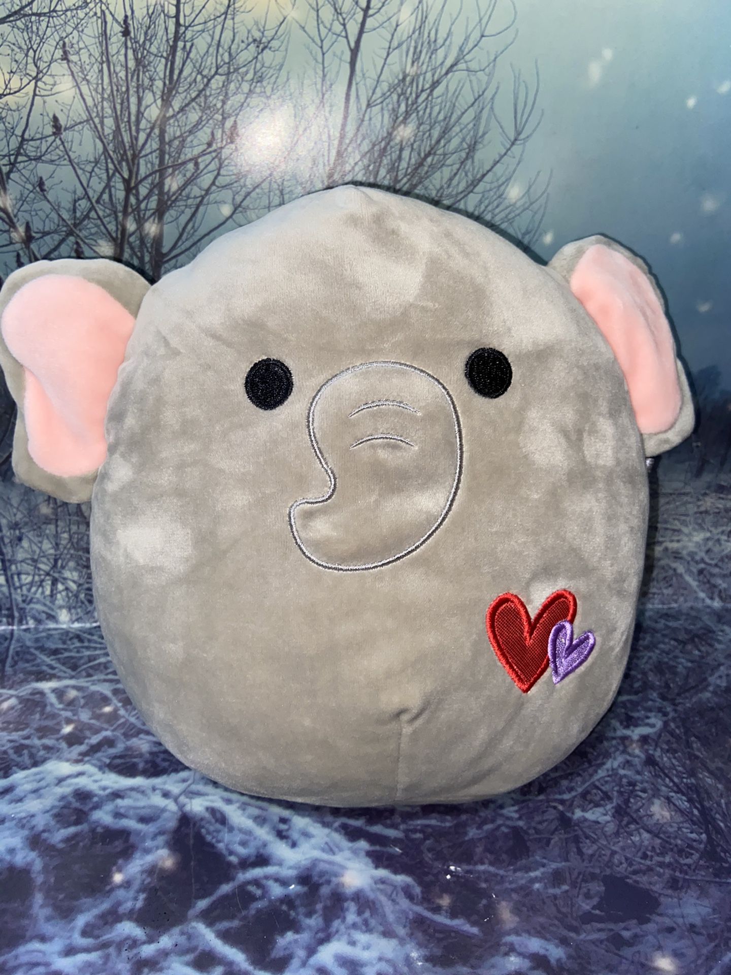 squishmallow ethan elephant 12” plush valentine’s edition