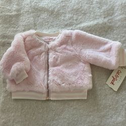 Cat & Jack Newborn Pink Fluffy Jacket 