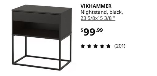 IKEA VIKHAMMER Nightstand (Set of 2)