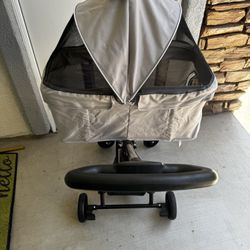 Cat And Dog Stroller, 2 Parts - Frame And Detachable Basket 