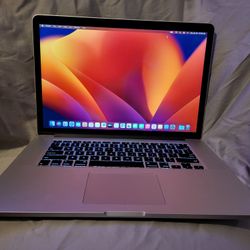 Refurbished Macbook Pro 2013 15", i7 2.0ghz, 8gb ram, 256gb ssd, new batt