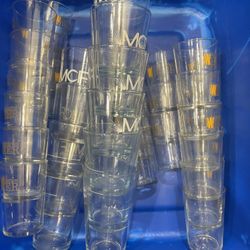 MCF and WEBER BEER CO.  Vintage Glasses