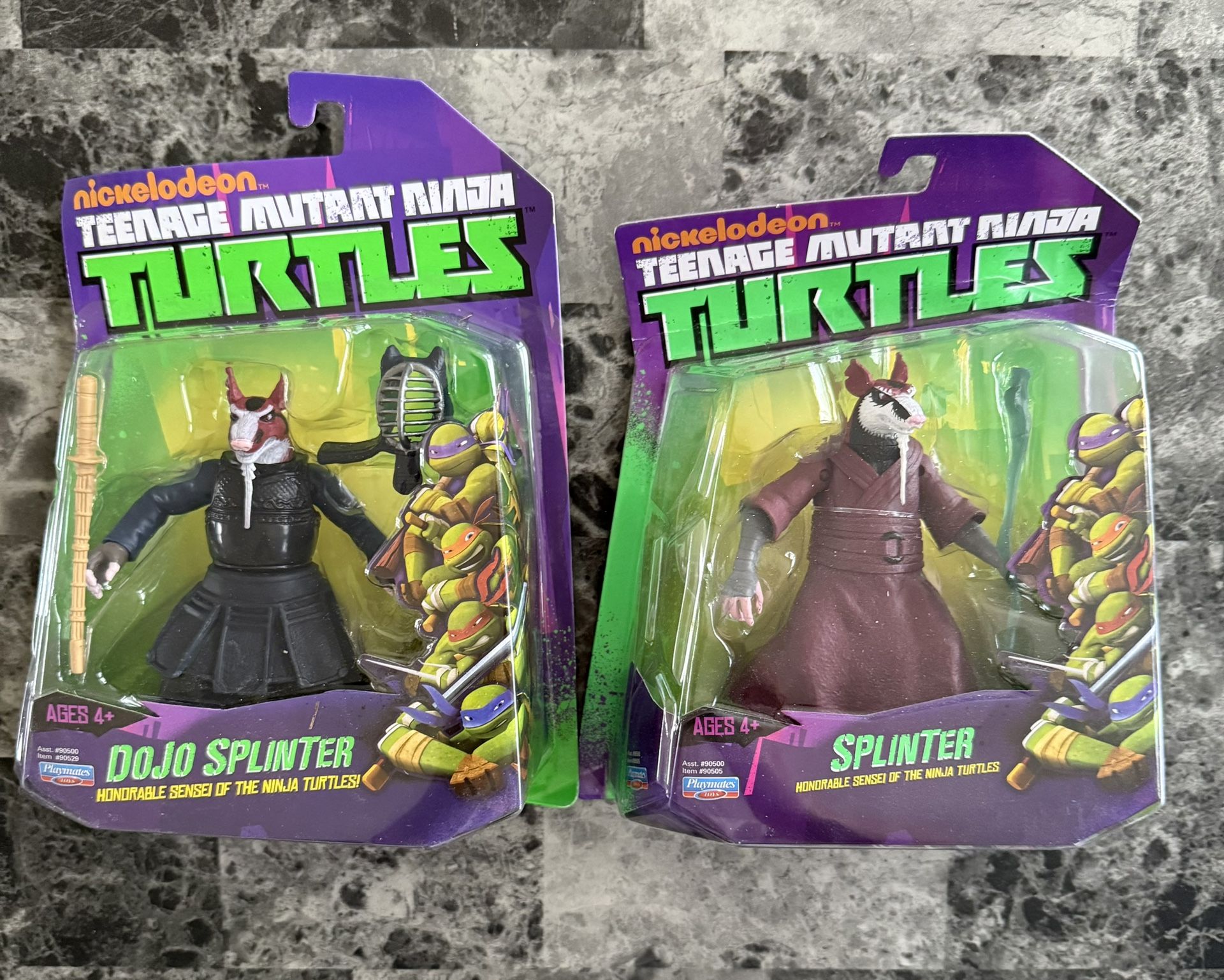 TMNT Teenage Mutant Ninja Turtles Lot Of 2 Dojo Splinter Vintage