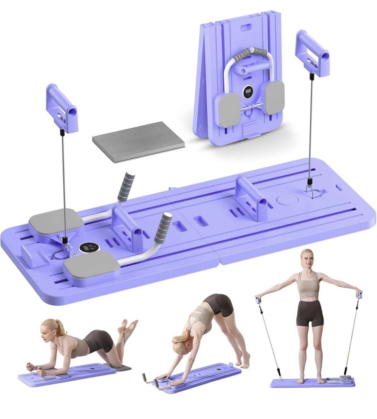 Brand new Portable Pilates Reformer Machine for Home Gym - Auto-Rebound Pilates Board with Abdominal