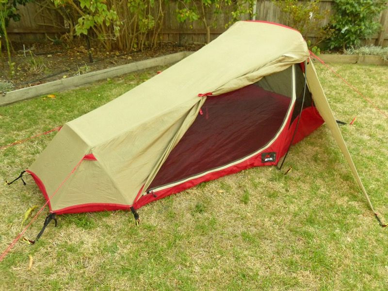 Ultra light backpacking camping tent MSR Zoid 1.5
