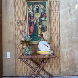 Vintage Framed Geburt Christi Birth Of Christ Gold Religious Iconography Virgin Mary Jesus Gallery 