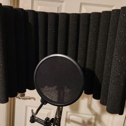 Recording Mic Setup – Stand + Pop Filter + Sound Isolation Shield