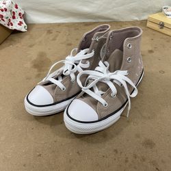 Converse Floral Taupe High Tops Size 1.5Y