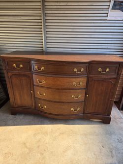 Vintage Mahogany Bow-Front Buffet..must go