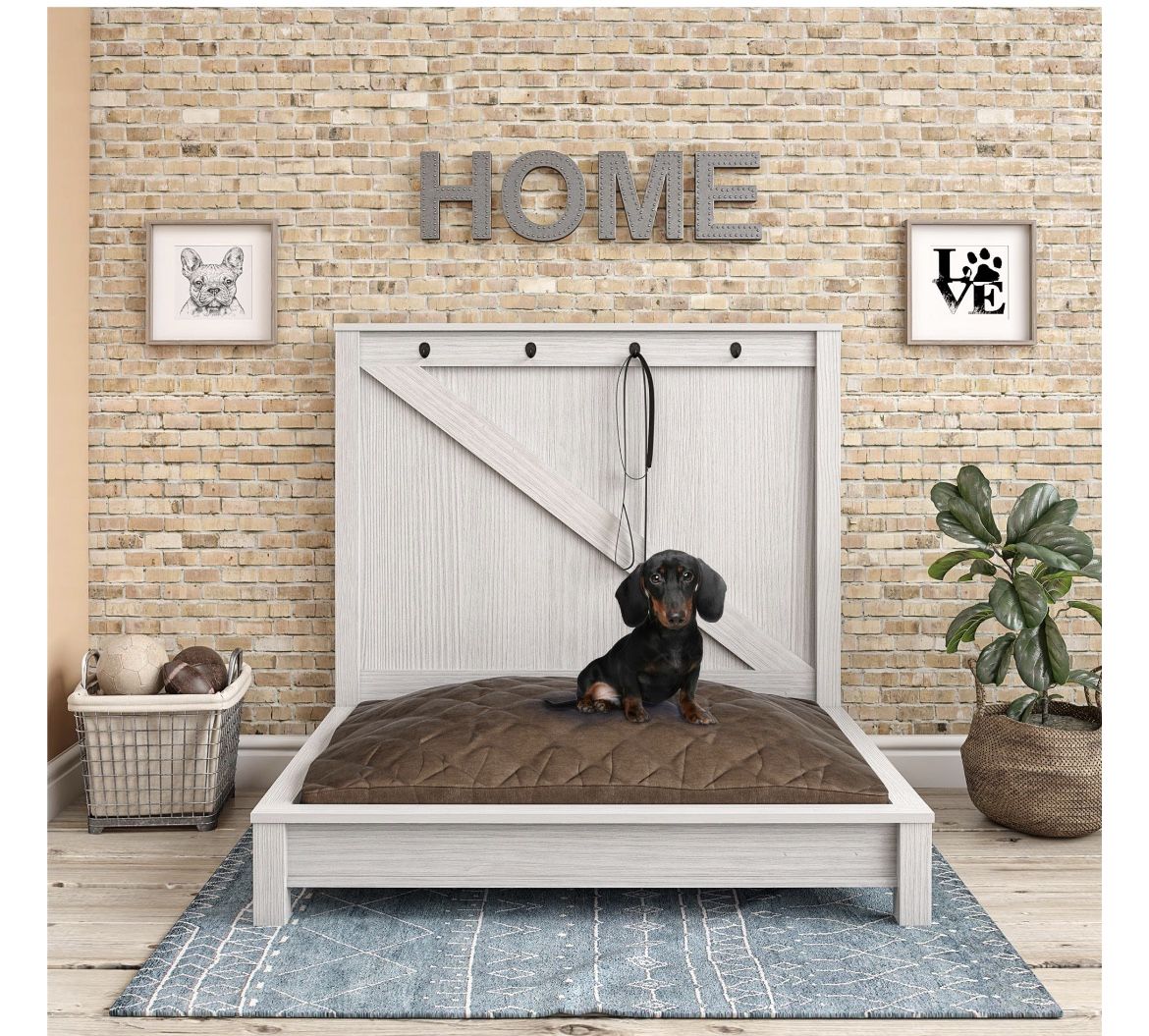 Ollie & Hutch Farmington Dog Bed, Ivory Pine: