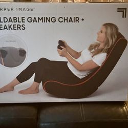 shaper image foldable gaming chair with speakers