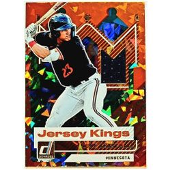 LUKE KEASCHALL ROOKIE "JERSEY KINGS" ORANGE ICE RELIC 2025 DONRUSS #JK-LK, TWINS
