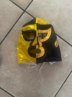 Lucha Libre Wrestling Mask Black and Gold