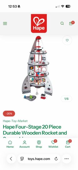 Hape Rocket Ship Space Ship Toy