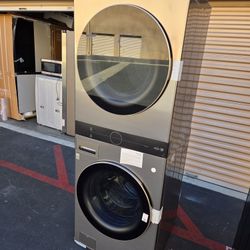 LG ThinQ Stackable Washer And Gas Dryer 