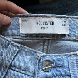 Hollister baggy jeans light blue