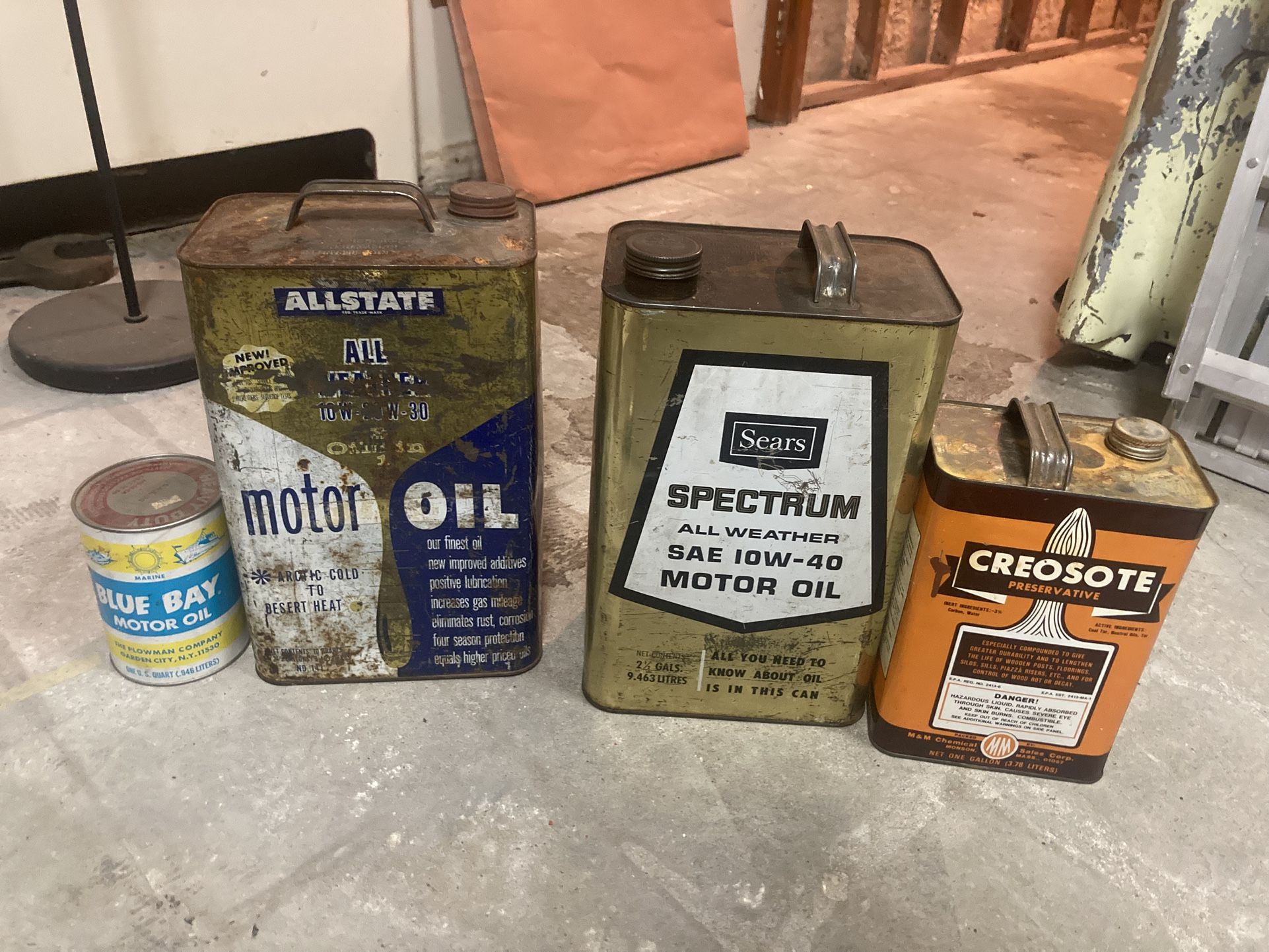Oil Cans. Sears Allstate
