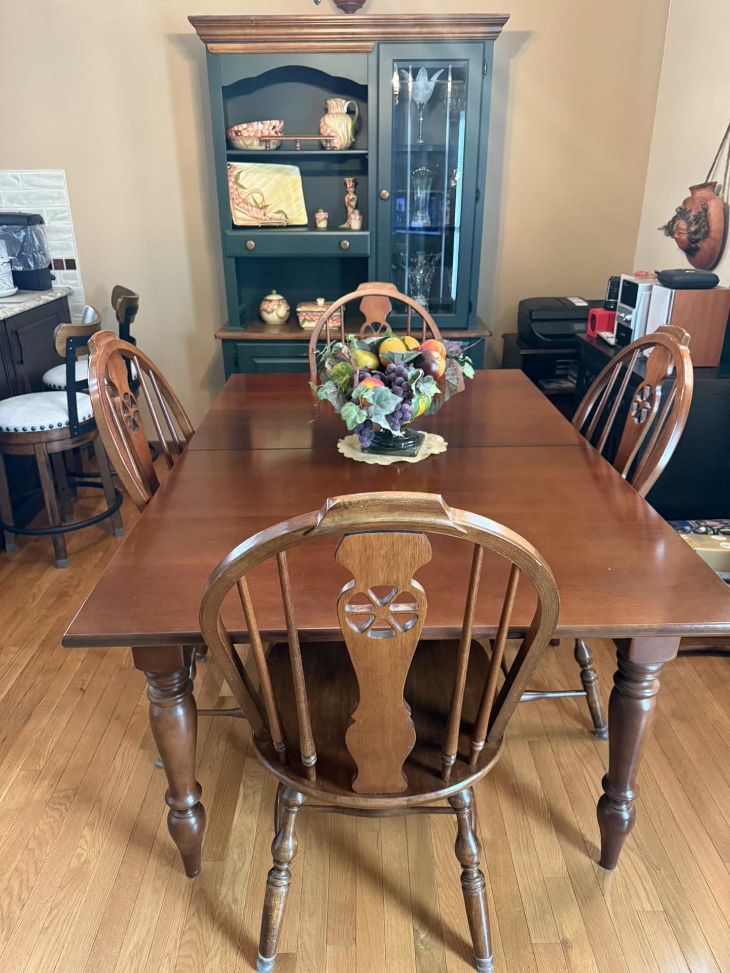 Hutch and Dining Table Set For Sale