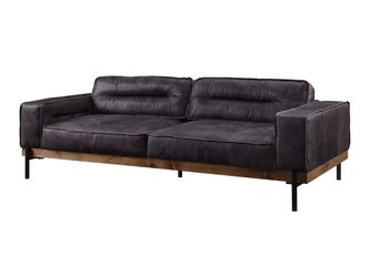 Silchester Antique Ebony Top Grain Leather Sofa