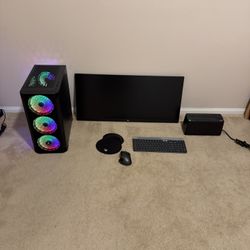 Computer With Monitor And Bose Speakers