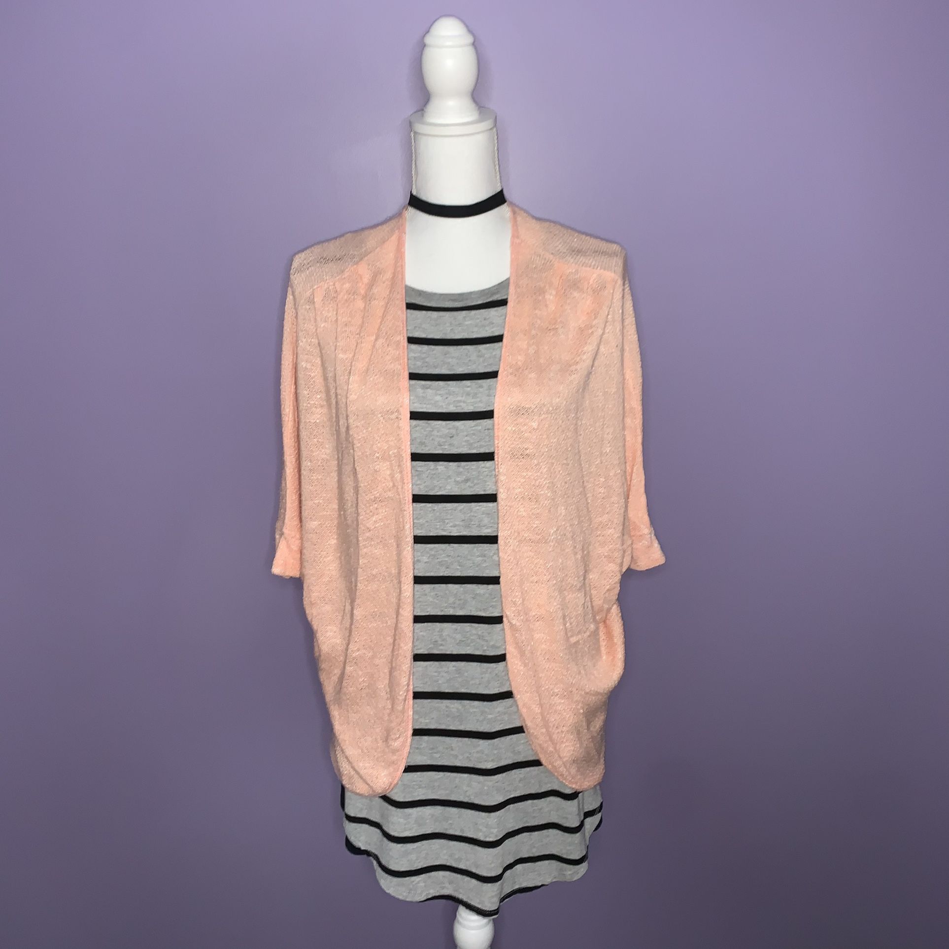 Say What? Coral Cocoon Cardigan