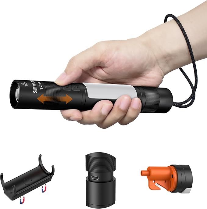 T7Pro 1500 Lumen Portable LED Flashlight Rechargeable