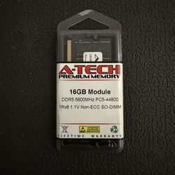 Brand New: A-Tech 16gb DDR5 5600MHz PC5-44800 SO-DIMM Laptop Computer RAM Memory In ARLETA 91331
