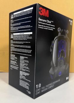 3M Secure Click FF-801 Full Facepiece Respirator Reusable, Size Medium & Small