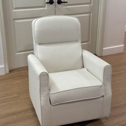Delta Children Blair Slim Nursery Glider Swivel Rocker Chair, Cream