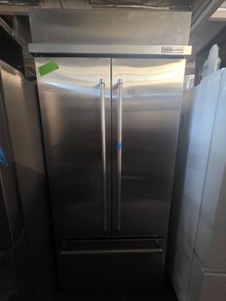 36" KITCHENAID BUILT IN FRENCH DOOR STAINLESS STEEL REFRIGERATOR