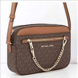MICHAEL KORS Jet Set Large Saffiano Leather Crossbody Bag