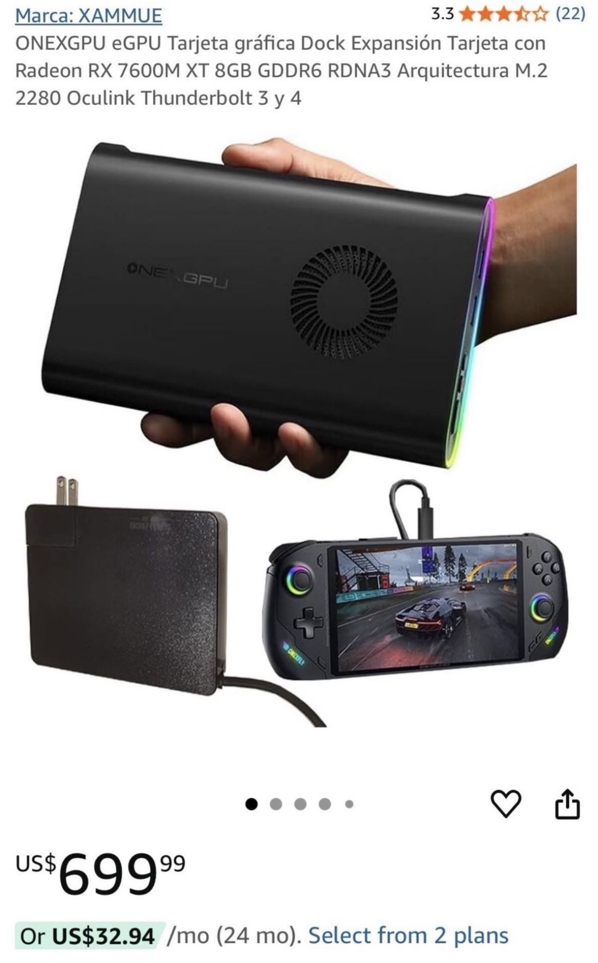 GPU EXTERNAL RX 7600M XT 8GB GDDR6 - BOX