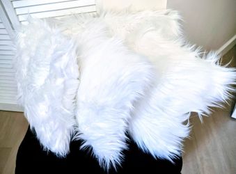 Faux Fur 4 Pillows New 24x14 And 14x14 Inch Handmade 