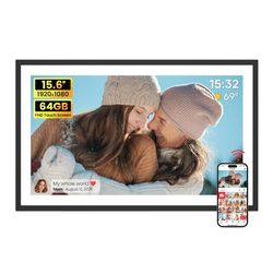 64GB 15.6" Frameo Digital Picture Frame WiFi, Large Display Photo Frames
1920x1080 FHD Touch Screen, Slideshow, Tabletop/Wall Mount, Send Photos/Video