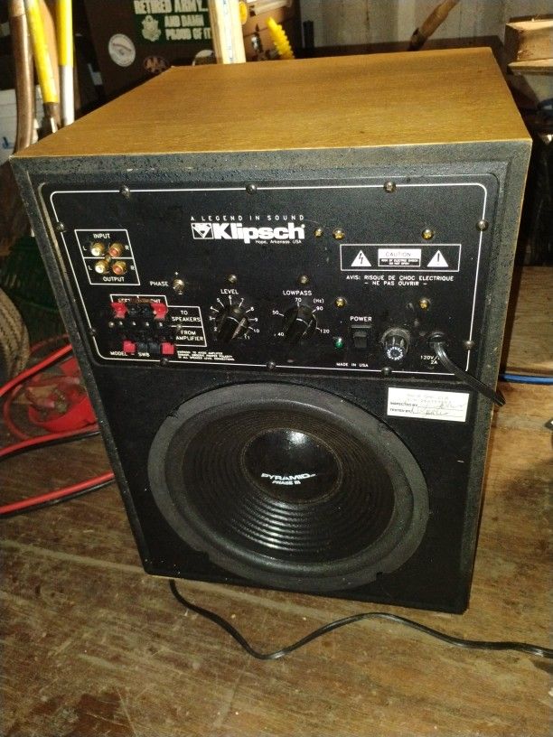 Klipsch Modified SW 8 With A Pyramid Phase 3 10 Inch Woofer