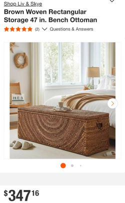 Woven Storage Ottoman
