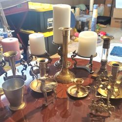Brass Lot ( Candlesticks, Candle Holders)