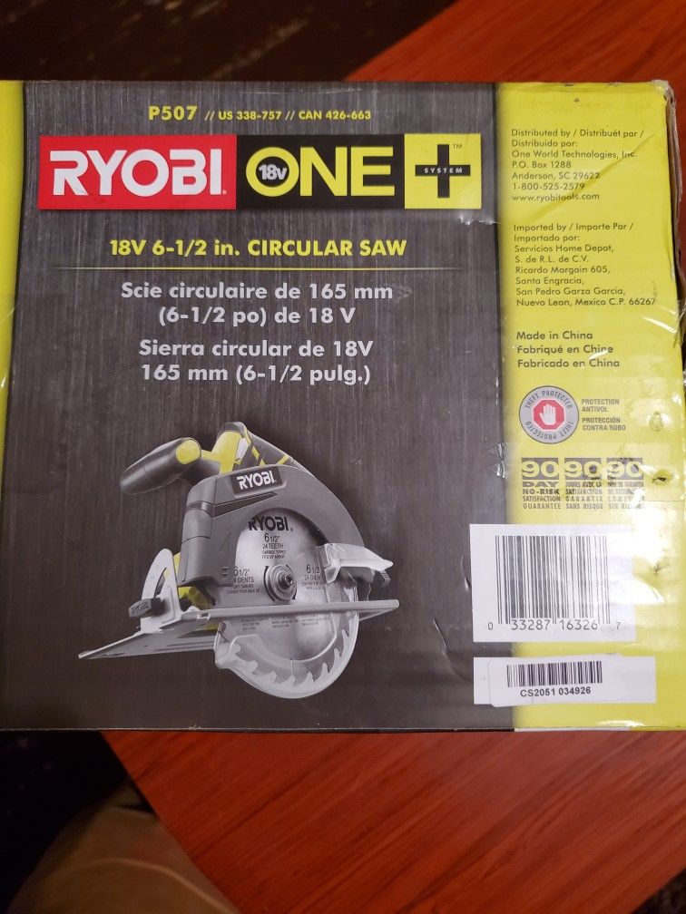 RYOBI ONE+ 18V Cordless 6-1/2 in. Circular Saw (Tool Only)

