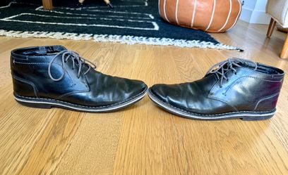 Steve Madden Black Leather Chukka Boots (Size: 10.5)